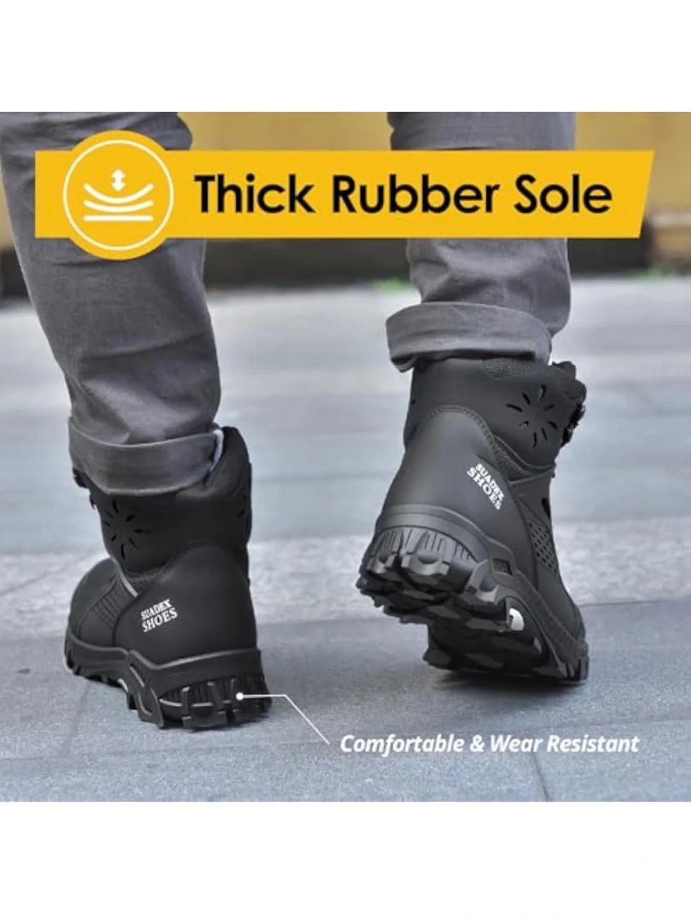 Mens Sneakers Work Safety Shoes Mesh Steel Toe Cap Waterproof Boots Size US 8.5
